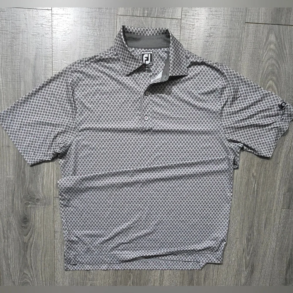 FootJoy: Gray Patterned Men's Polo Shirt